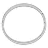 14k White Gold High Polished 10.00mm Hinged Oval Bangle Bracelet