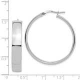14k White Gold High Polished 7mm Hoop Earrings - TF-E25F788E-2618