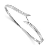 14k White Gold Hinged Oval Bangle Bracelet Mounting - XB-7CF02C98-1471