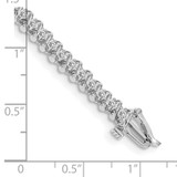 14k White Gold Holds 0.93 carat 55-1.6mm Round Diamond Fancy Spiral 7 inch Tennis Bracelet Mounting
