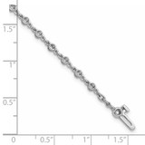 14k White Gold Holds 1.4 carat 24-2.5mm Round Diamond 2-prong 7 inch Tennis Bracelet Mounting