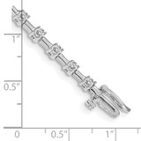 14k White Gold Holds 2 carat 28-2.6mm Round Diamond Bar Link 7 inch Tennis Bracelet Mounting