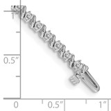 14k White Gold Holds 2 carat 44-2.25mm Round Diamond Swirled 2-prong 7 inch Tennis Bracelet Mounting