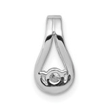 14k White Gold Holds 2.8mm stone, Teardrop Shape Slide Pendant Mtg
