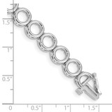 14k White Gold Holds 22 Stones up to 3.25mm Circle Add-a-Diamond 7 inch Tennis Bracelet