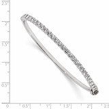 14k White Gold Holds 27 2.2mm .97ct Hinged Bangle Mounting