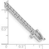 14k White Gold Holds 3.05 carat 61-2.3mm Round Diamond 4-prong 7 inch Tennis Bracelet Mounting