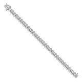 14k White Gold Holds 3.72 carat 40-2.9mm Round Diamond Fancy Spiral 7 inch Tennis Bracelet Mounting