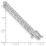 14k White Gold Holds 3.75 carat 37-3.0mm Round Diamond 4-prong 7 inch Tennis Bracelet Mounting
