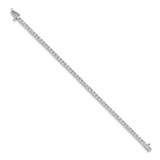 14k White Gold Holds 3.92 carat 57-2.6mm Round Diamond 4-prong 7 inch Tennis Bracelet Mounting