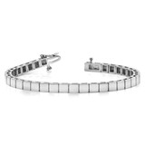 14k White Gold Holds 36 Stones up to 3.5mm Square Add-a-Diamond 7 inch Bracelet