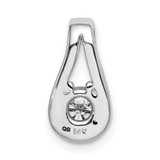 14k White Gold Holds 4.7mm stone, Teardrop Shape Slide Pendant Mtg