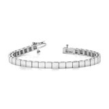 14k White Gold Holds 43 Stones up to 3mm Square Add-a-Diamond 7 inch Bracelet