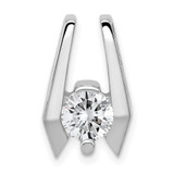 14k White Gold Holds 5.75mm Stone, Slide Mounting