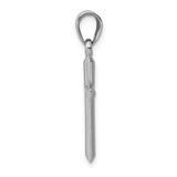 14k White Gold Hollow Cross Pendant - D3-63C4B1EB-4529