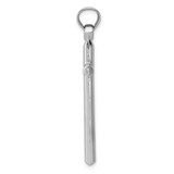 14k White Gold Hollow Cross Pendant - D3-E8246F44-9445