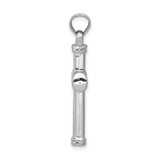 14k White Gold Hollow Cross Pendant - D3-F67E27A9-5434
