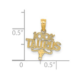14K 100% TAURUS Zodiac Charm