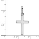 14k White Gold Hollow Cross Pendant - K1-DE7EF972-8121