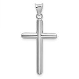 14k White Gold Hollow Cross Pendant - K3-F88A7A05-7978