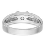 14k White Gold IBGoodman Men's 1/2 carat Diamond Complete Ring