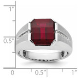 14k White Gold IBGoodman Men's Gemstone and Diamond Ring Mounting - B5-8A15EE77-5845