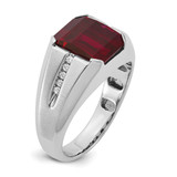 14k White Gold IBGoodman Men's Gemstone and Diamond Ring Mounting - B5-8A15EE77-5845