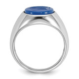14k White Gold IBGoodman Men's Gemstone Ring Mounting - B5-8DBEC34D-2970