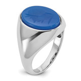 14k White Gold IBGoodman Men's Gemstone Ring Mounting - B5-8DBEC34D-2970