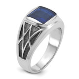 14k White Gold IBGoodman Men's Gemstone Ring Mounting - B8-44168597-6950