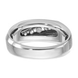 14k White Gold IBGoodman Men's Polished & Satin 5-Stone Ring Mounting - B6-6F2C78FD-6261