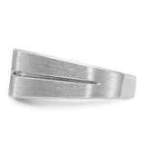 14k White Gold IBGoodman Men's Polished and Satin 1/4 carat Diamond Complete Ring - B5-35F432A2-5642