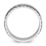 14k White Gold IBGoodman Men's Polished and Satin 1/4 carat Diamond Complete Ring - B8-E9858DAB-2669