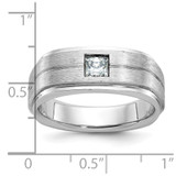 14k White Gold IBGoodman Men's Polished and Satin 3/8 carat Diamond Complete Ring - B6-A9291EF7-7627