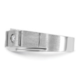 14k White Gold IBGoodman Men's Polished and Satin Diamond Ring Mounting - B5-0F1FFDCD-6106