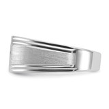 14k White Gold IBGoodman Men's Polished and Satin Diamond Ring Mounting - B5-2AC47239-4735