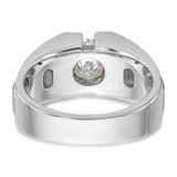 14k White Gold IBGoodman Men's Polished and Satin Diamond Ring Mounting - B5-2AC47239-4735