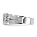 14k White Gold IBGoodman Men's Polished and Satin Diamond Ring Mounting - B5-40FD48E3-1356