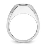 14k White Gold IBGoodman Men's Polished and Satin Diamond Ring Mounting - B5-BEBF66EC-8514