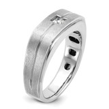 14k White Gold IBGoodman Men's Polished and Satin Diamond Ring Mounting - B6-284DEFBD-3909