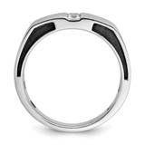 14k White Gold IBGoodman Men's Polished and Satin Diamond Ring Mounting - B6-E6A195AA-3770