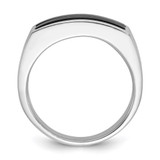 14k White Gold IBGoodman Men's Polished and Satin Ring Mounting - B5-8A50630D-1183
