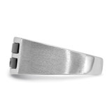 14k White Gold IBGoodman Men's Polished and Satin Ring Mounting - B5-8A50630D-1183