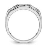 14k White Gold IBGoodman Men's Polished and Satin Ring Mounting - B6-2B45AC58-2801