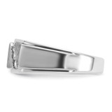 14k White Gold IBGoodman Men's Polished and Satin Ring Mounting - B6-2B45AC58-2801
