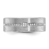 14k White Gold IBGoodman Men's Polished and Satin Ring Mounting - B6-BCD8F75F-5751
