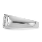 14k White Gold IBGoodman Men's Polished Rectangle Ring Mounting