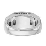 14k White Gold IBGoodman Men's Polished Rectangle Ring Mounting