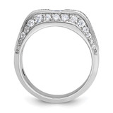 14k White Gold IBGoodman Men's Polished Ring Mounting