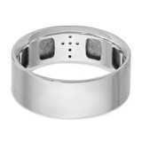 14k White Gold IBGoodman Men's Satin Cross Ring Mounting